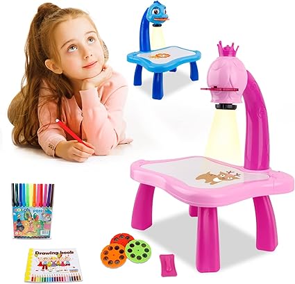 Table à dessin avec projecteur 24 images différentes – Planche à dessin -rose